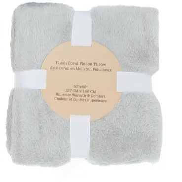 Plush Fleece Throw (50 X 60) - Off white