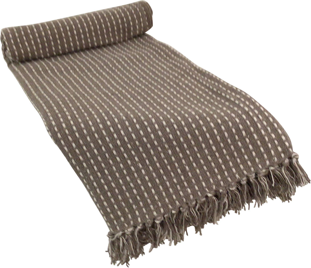 Taupe & Cream Throw