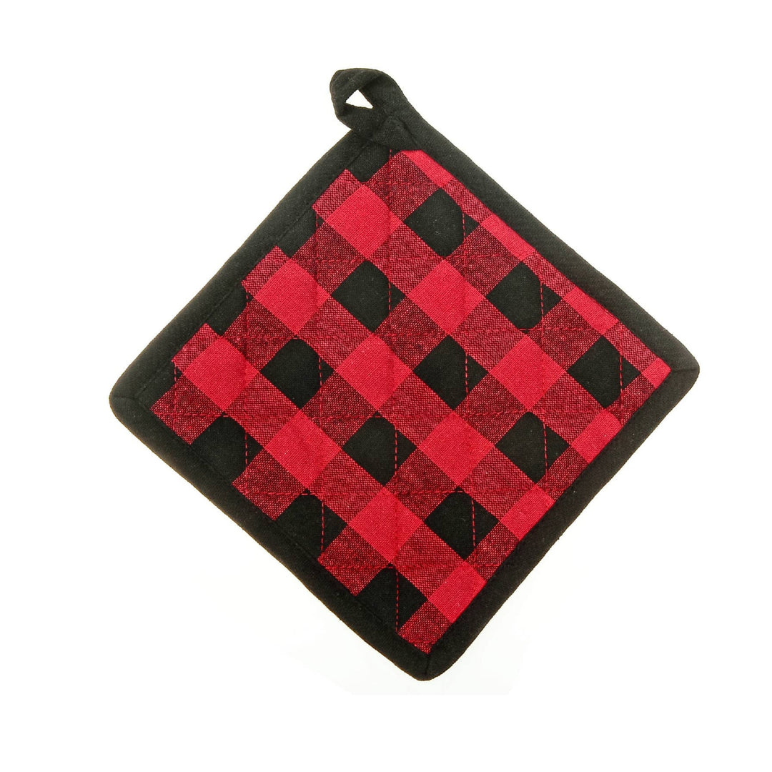Cotton Pot Holder Buffalo: Red