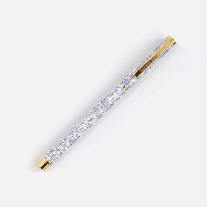 Linden Paper Co. Blue Garden Rollerball Pen - Gift Smack Gift Company