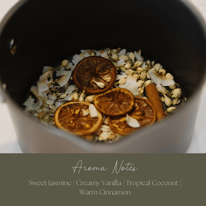 Simmer &amp; Co Be Grounded simmer pot mix in a jar, featuring natural herbs and spices for home aroma and cozy ambiance.