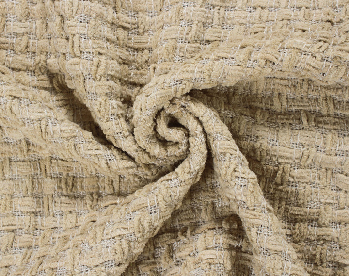 Fabstyles Chenille Basket Weave Throw Blanket, 50x60: Purple