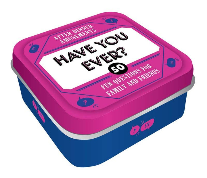 Pink and blue container with &