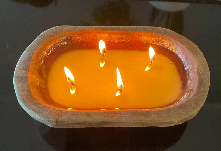 Dough Bowl Soy Wax Candle -Oak Style: Autumn Trail Walk