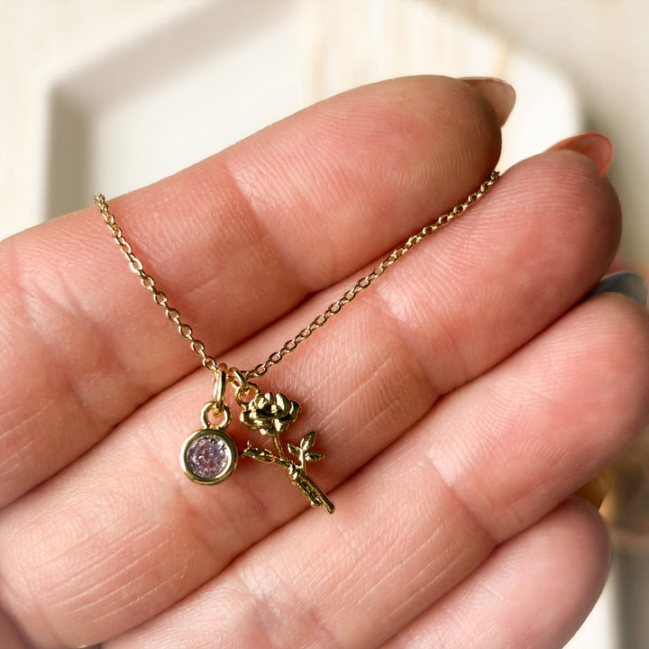 Birth Flower Necklace: July
