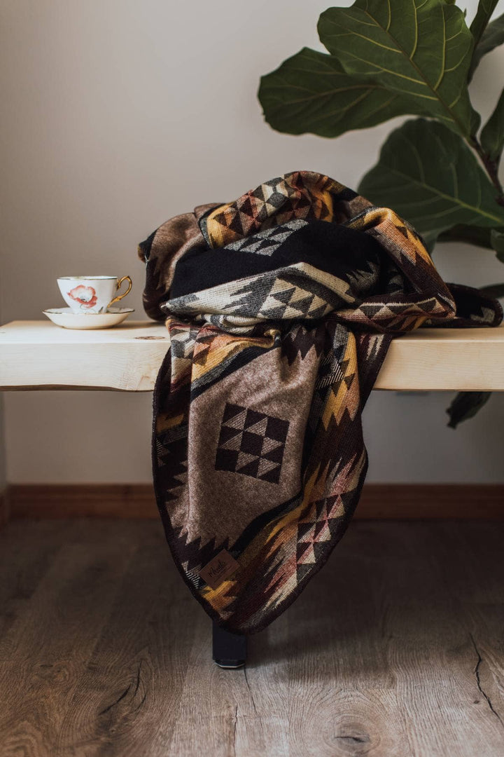 Prairie Sunset Aztek Alpaca Throw Blanket