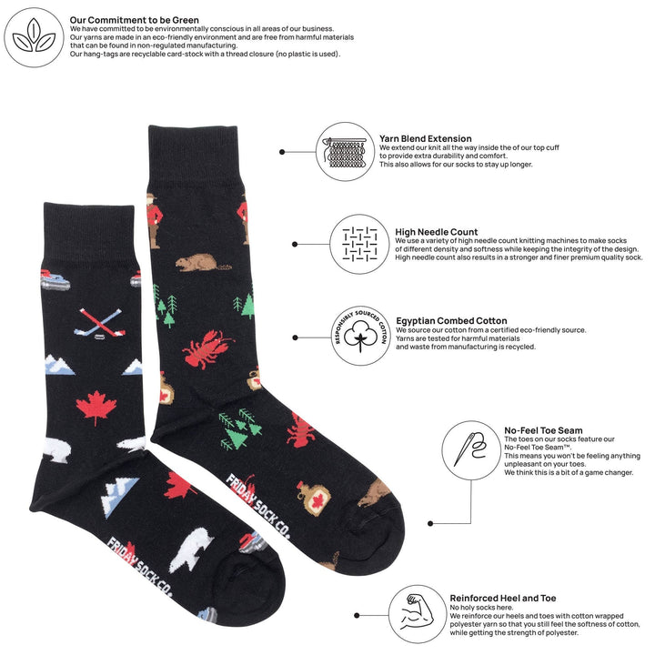 Men's Canada Icons Socks: Men's 7 - 12