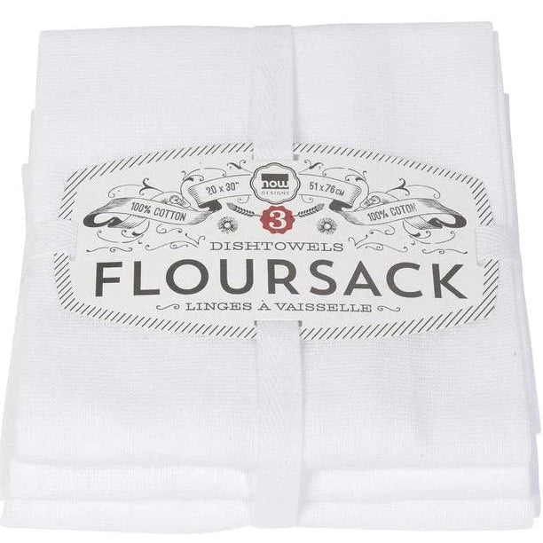 Floursack Tea Towels - Set of 3 White