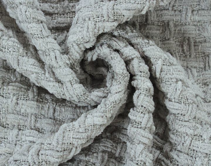 Fabstyles Chenille Basket Weave Throw Blanket, 50x60: Purple