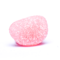 Pink jelly candy on a white background