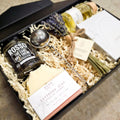 Lavender Field gift basket by Gift Smack Gift Box with lavender-scented products, decorative packaging, and fresh lavender sprigs.