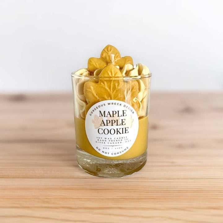 Glass candle with &