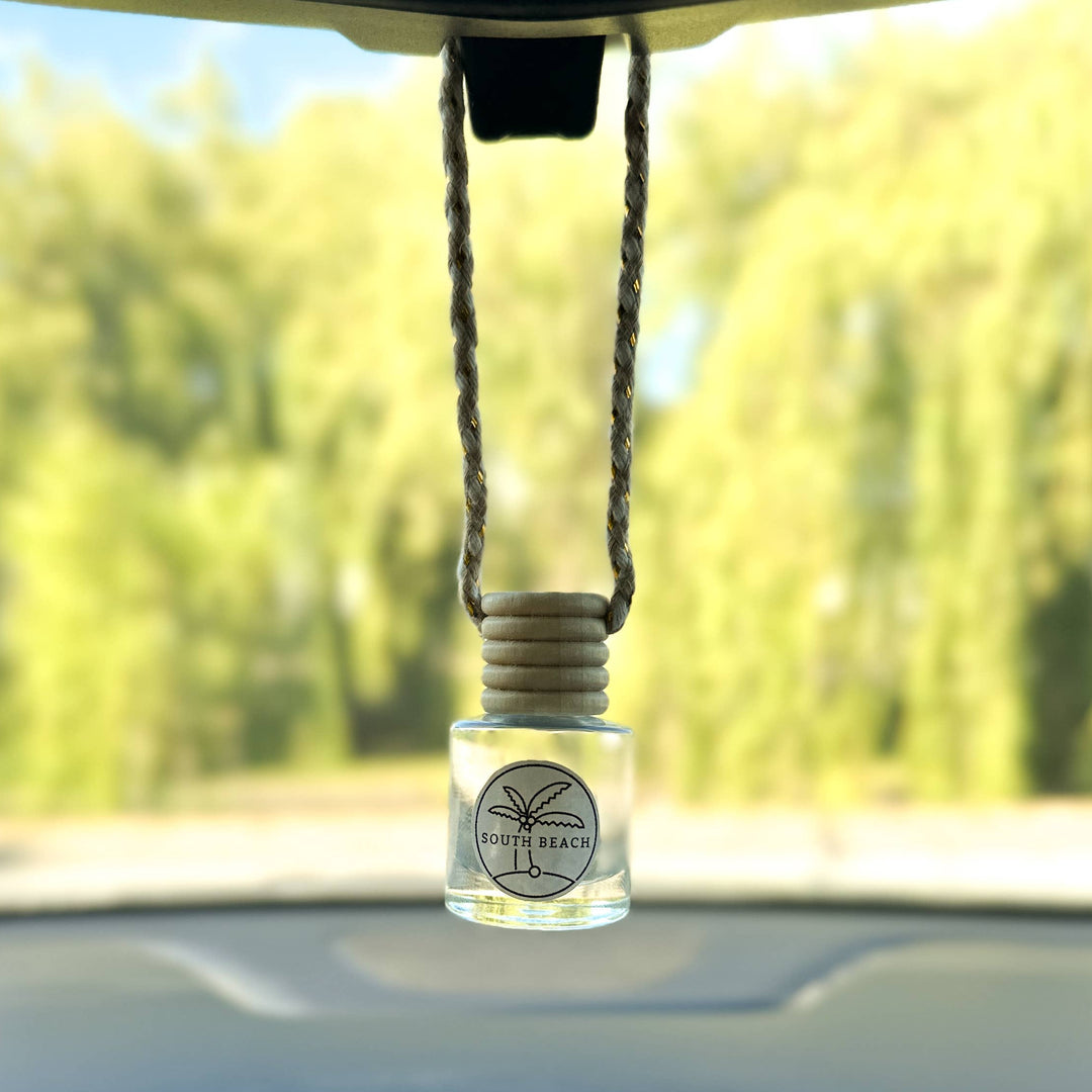Car air freshener hanging from a car&