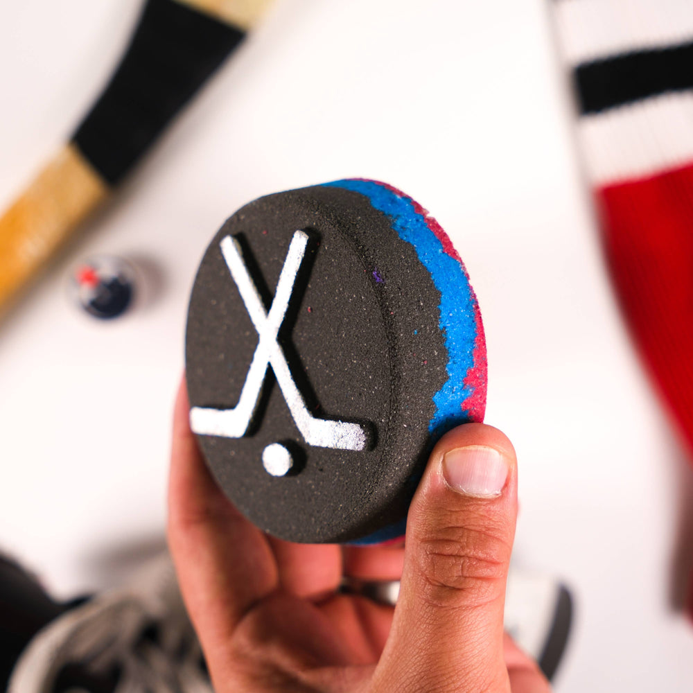 Hockey Puck - Bath Bomb with Shoe Charm 🍁 - Gift Smack Gift Company