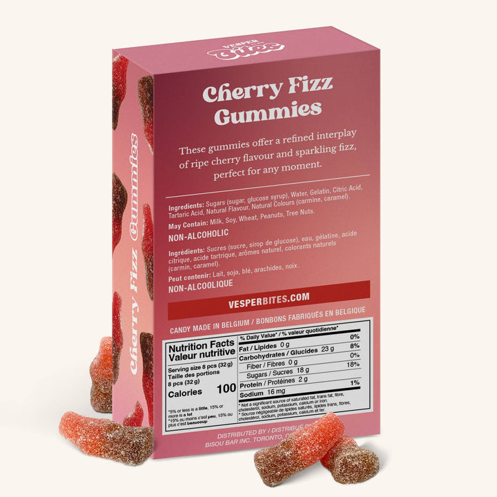 Cherry Fizz Gummies, Chewy Candies, Alcohol-Free