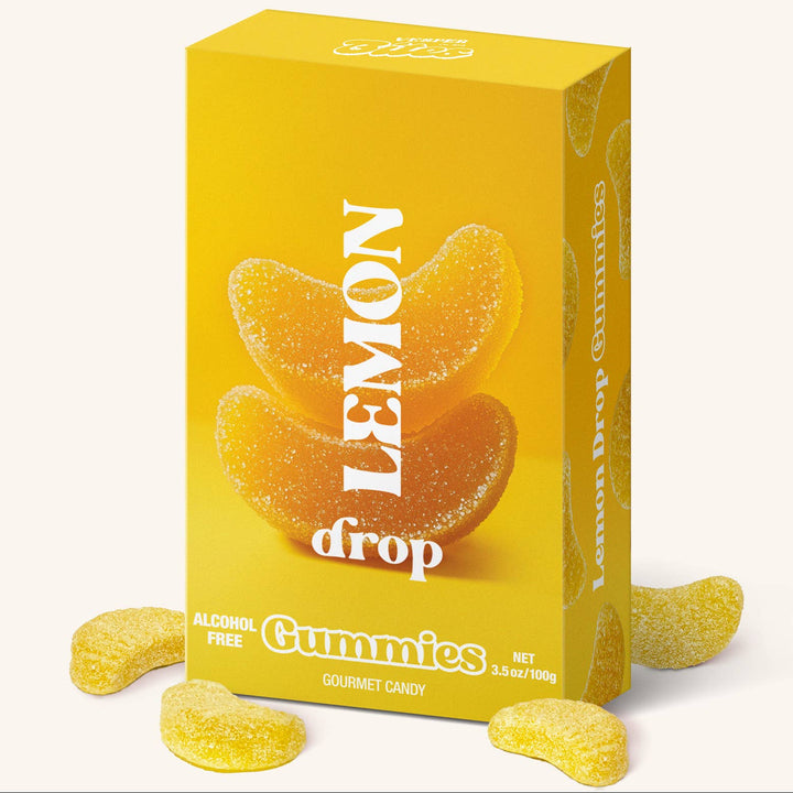Lemon Drop Gummies, Chewy Candies, Alcohol-Free