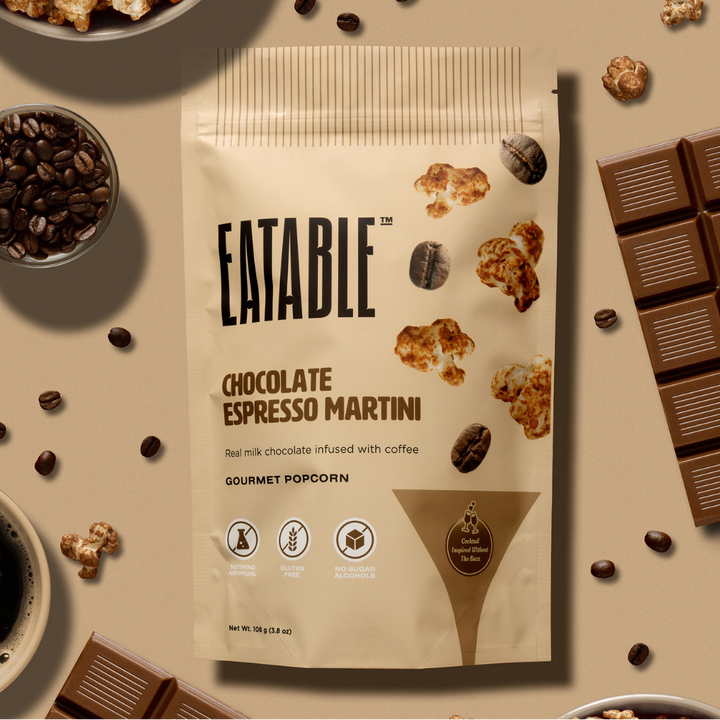 Eatable Chocolate Espresso Martini Gourmet Popcorn