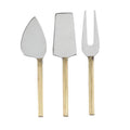 Ribbed handle cheese tools set from Gift Smack Gift Company, featuring stainless steel cheese knives with ribbed handles for easy grip.
