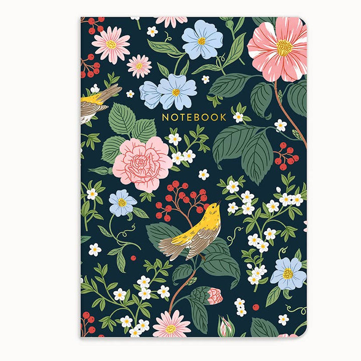 Warbler Floral | Sewn Notebook 🍁