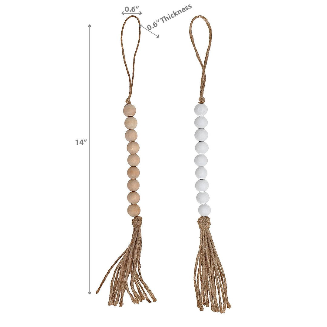 14" Bead Garland With Tassels Asstd: Multi