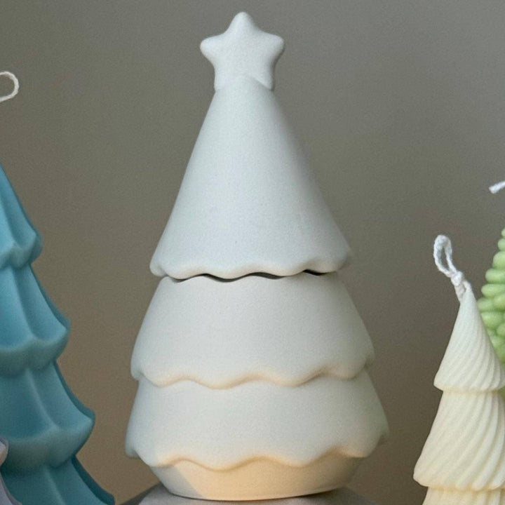 Christmas Tree Jar Soy Wax Candle: Cherry&Almond