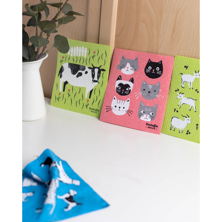 Cats Meow Swedish Dishcloth