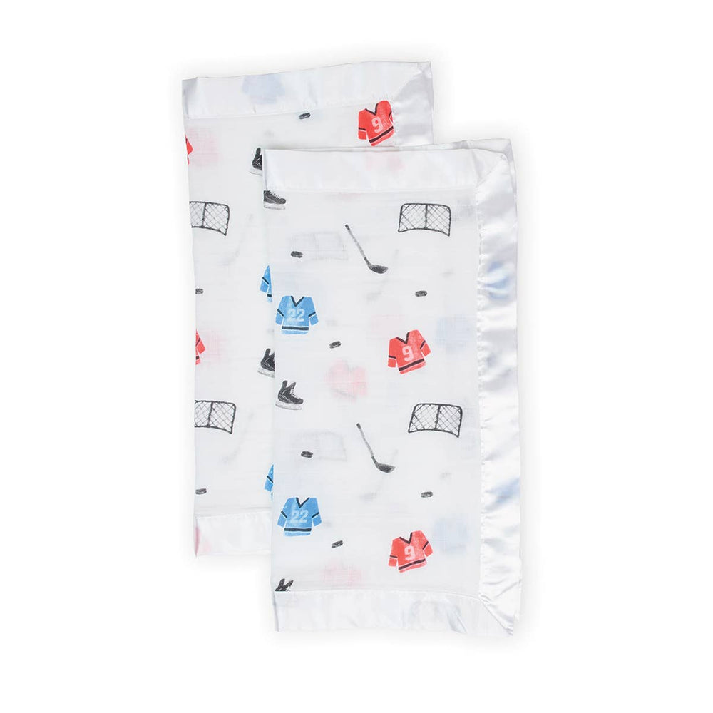 2-Pack Cotton Security Blankets – Hockey - Gift Smack Gift Company