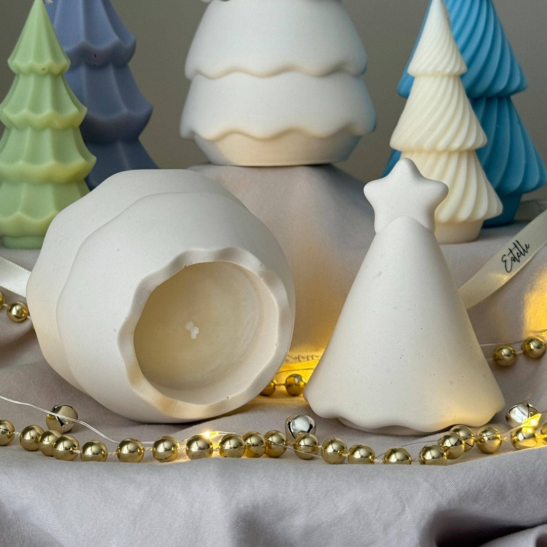 Christmas Tree Jar Soy Wax Candle: Cherry&Almond
