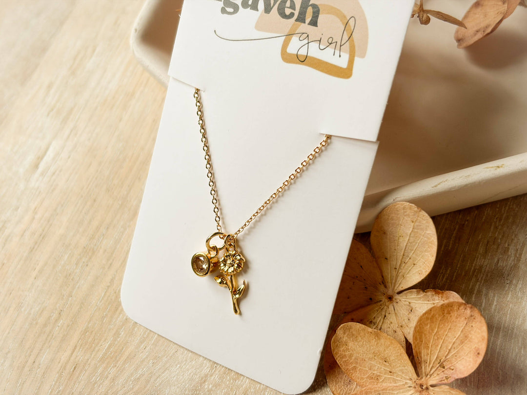 Birth Flower Necklace: September