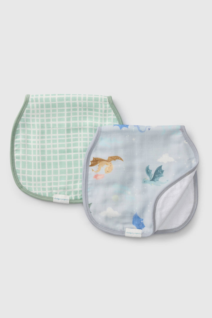 Burp Cloth Set - 2 Pack: Magical Dragons