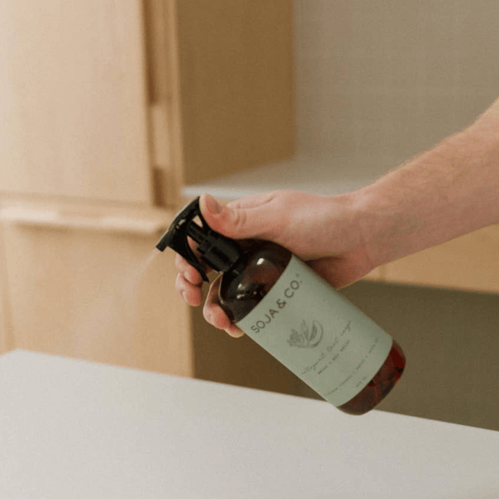 All-purpose cleaner by SOJA&amp;CO.® with Melon and Salty Air scent, featuring a spray bottle with a clean, modern design.