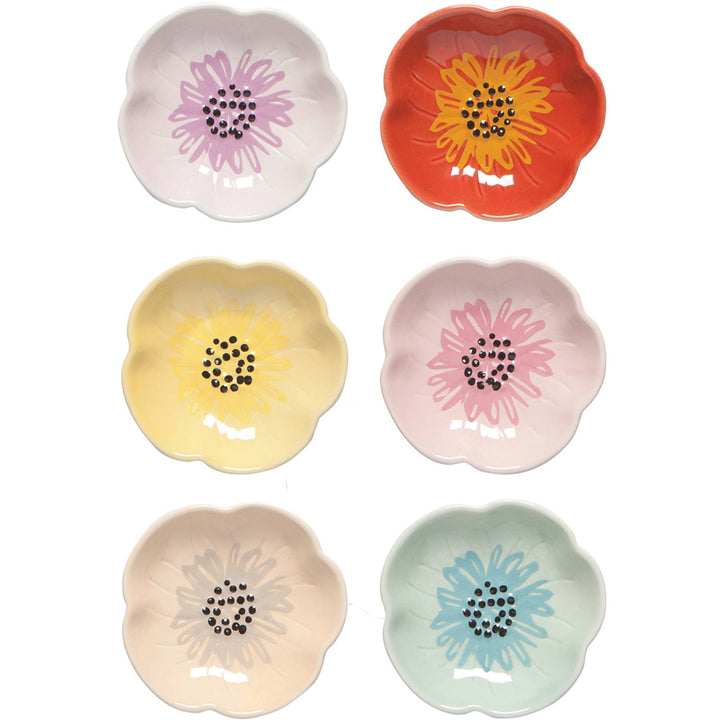 Flower Shaped Pinch Bowl Set of 6