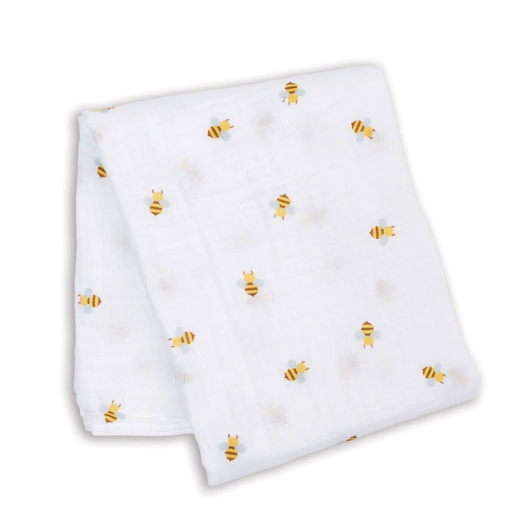 Muslin Cotton Swaddle Blanket - Bees