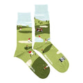 Men's golf socks by Friday Sock Co. featuring sporty design, comfortable fit, and golf-themed patterns, perfect for golf enthusiasts.