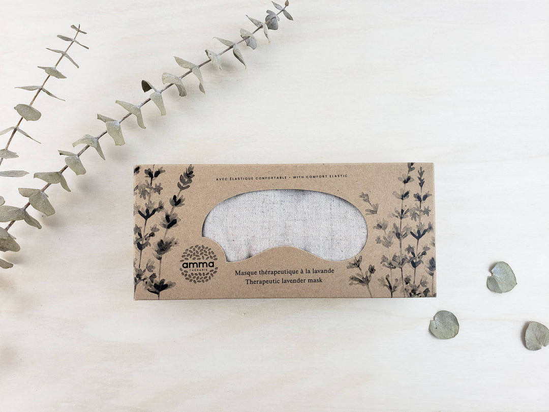 Therapeutic lavender eye mask (hemp &amp; organic cotton sand) - Gift Smack Gift Company