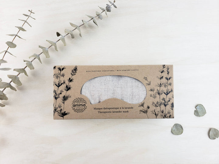 Therapeutic lavender eye mask (hemp &amp; organic cotton sand) - Gift Smack Gift Company