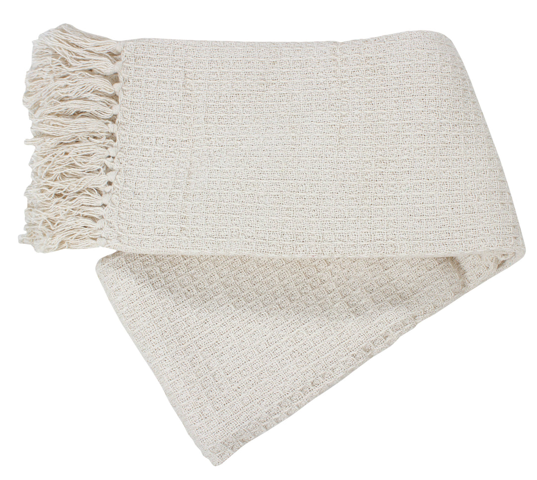 Cream Cotton Throw