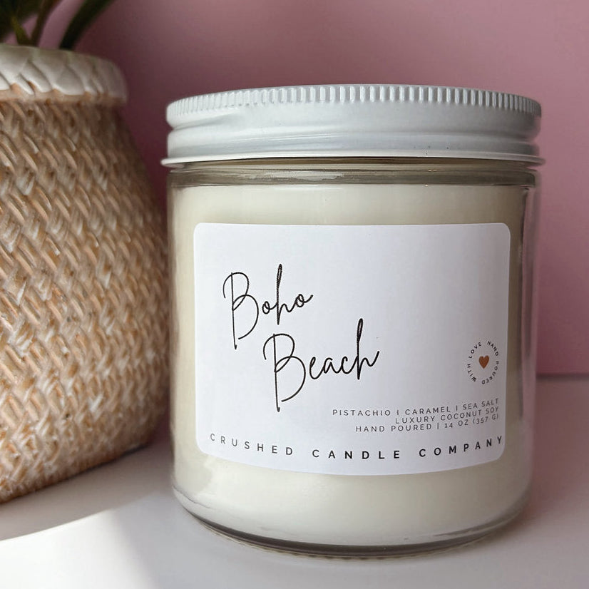 Candle jar labeled &