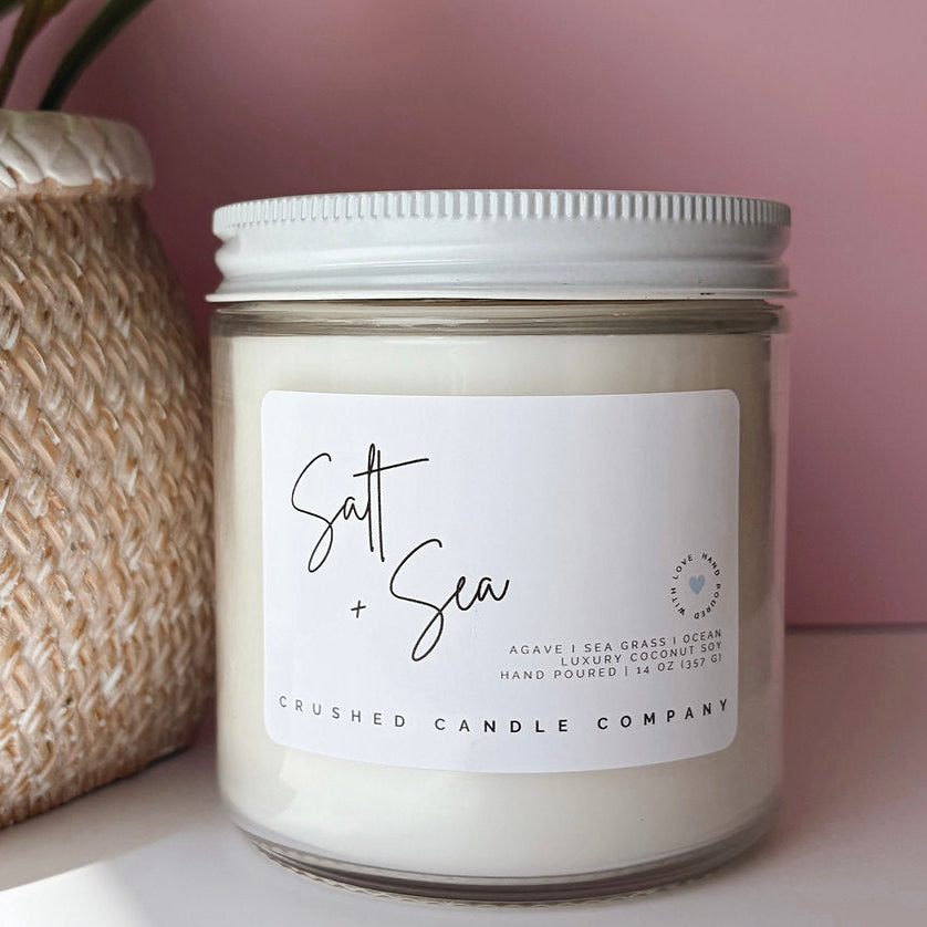 Candle jar labeled &