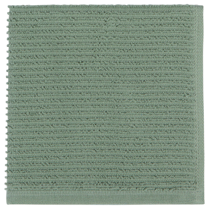 Ripple Elm Green Turkish Cotton Dishcloths Set of 2