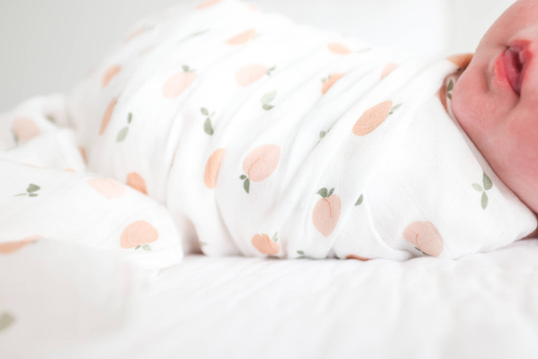 Muslin Cotton Swaddle Blanket - Peaches - Gift Smack Gift Company