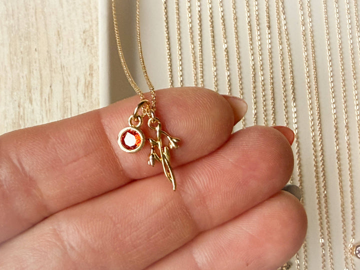 Birth Flower Necklace: July