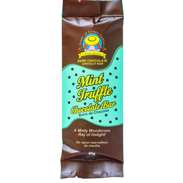 A 40g package of a Mint Truffle Chocolate Bar by the brand &