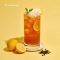 Hakumori Lemon Iced Tea Instant Boba Kit with wheat straws, featuring tea mix, tapioca pearls, and reusable straw for refreshing beverages.