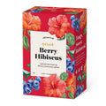 Bisou Berry Hibiscus tea box with floral and fruit design on a white background