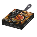 Villèse skillet with Brie cheese packaging on a white background