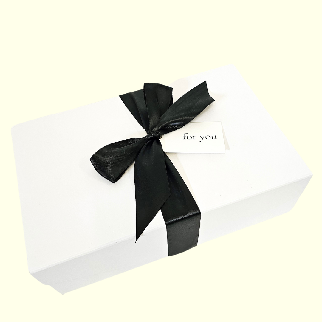 White Lux Box With Handwritten Note Card