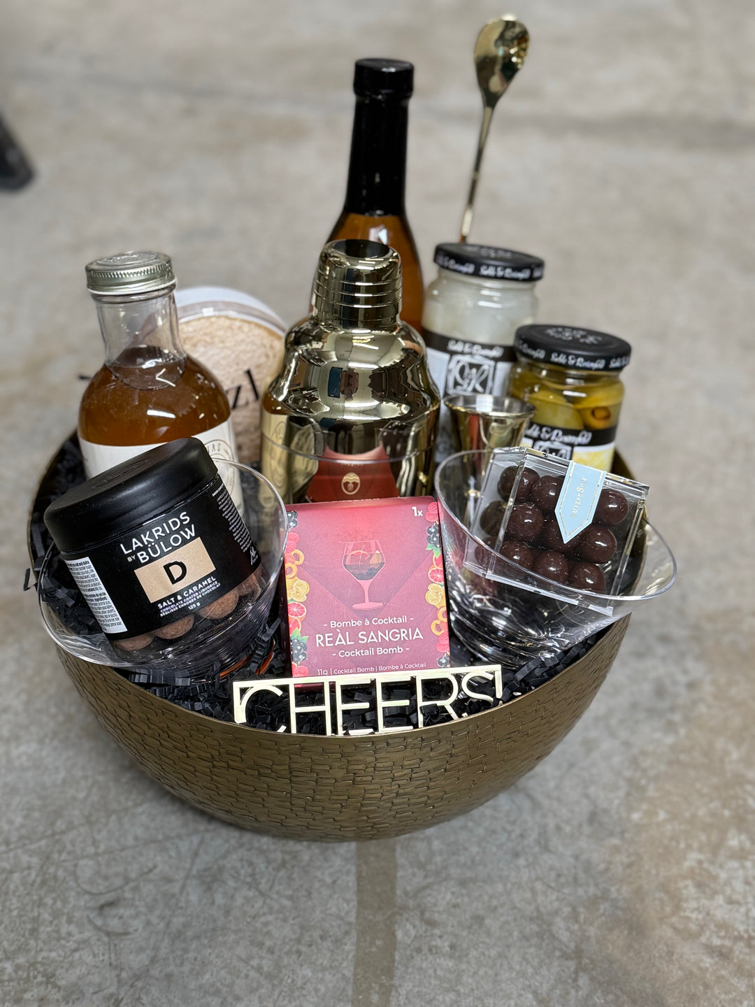 Cocktail Hour Gift Basket