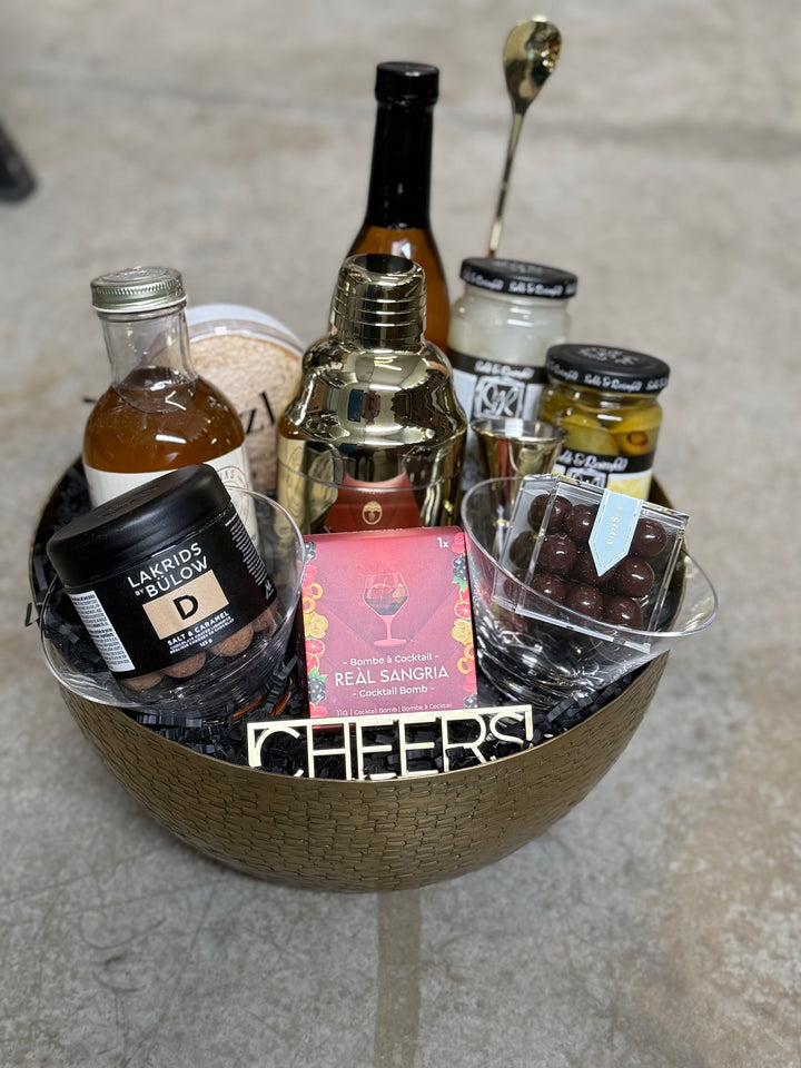 Cocktail Hour Gift Basket