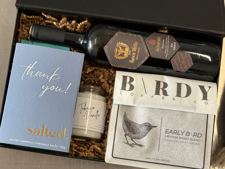 Wine, Coffee & Thanks Gift Box